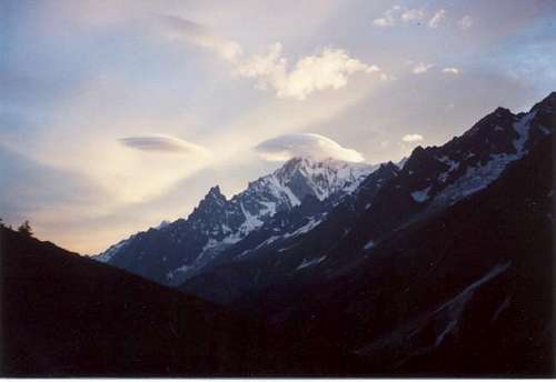 Lenticular clouds over the...