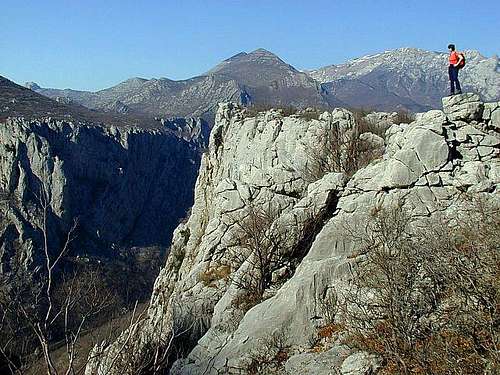 Above the Velika Paklenica...