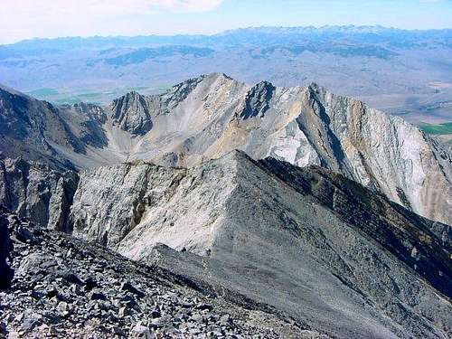 View from Borah summit to the...