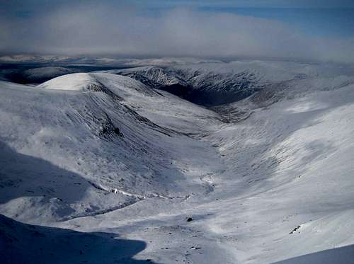 Looking north from Meall Ghlas summit