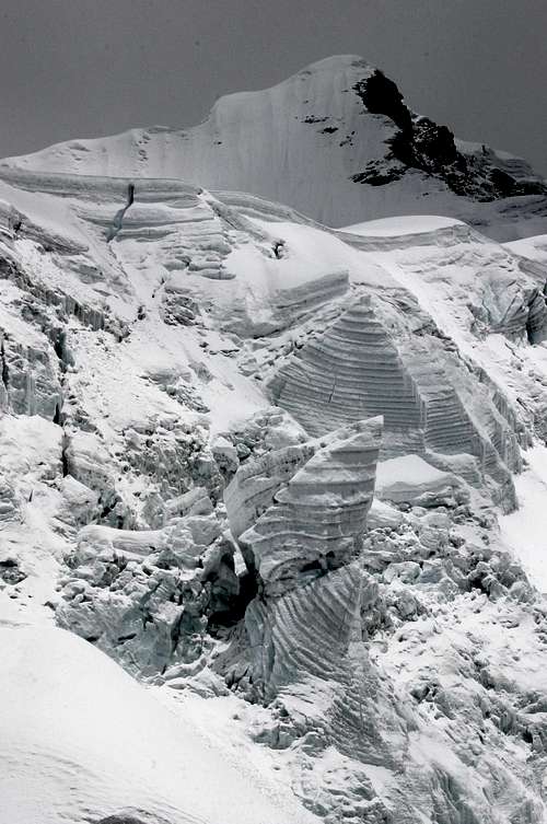 Summit of Island Peak, seen from just below the glacier