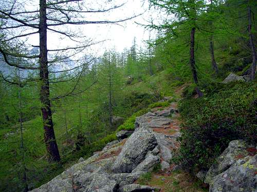The stone trail up to Afframont