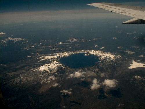 Crater Lake from 34,000 feet....