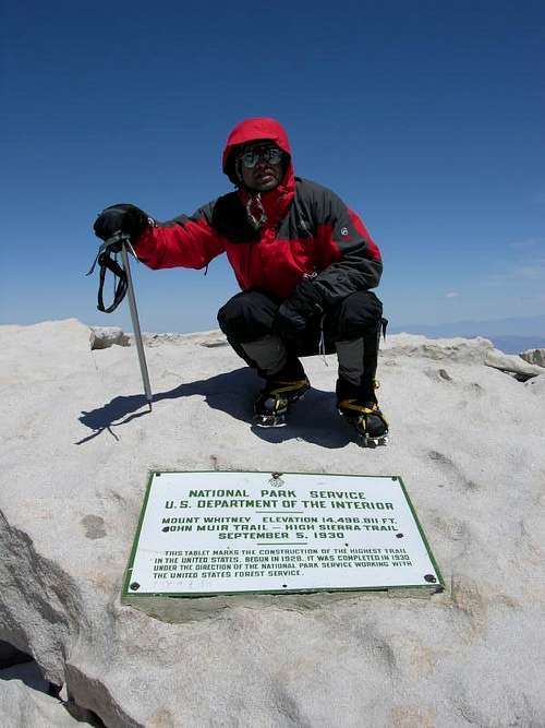 Me, near the summit plaque