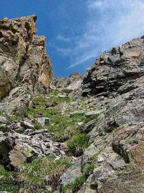 Descent via Flattop Crags