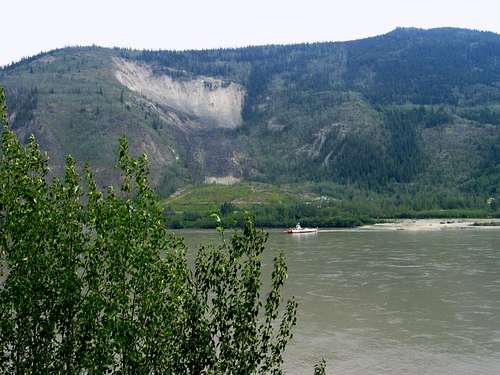 Midnight Dome, the Yukon River,  and the George Black Ferry