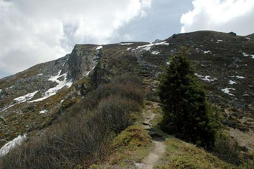 Ascent path to Plan des Gouilles