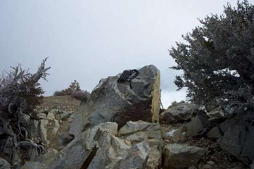 This pile of rocks marks the...