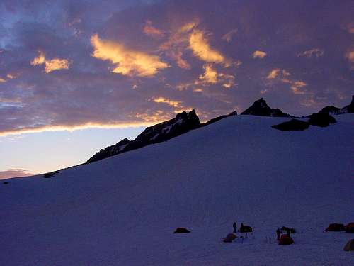 Sunset Clouds Over Camp