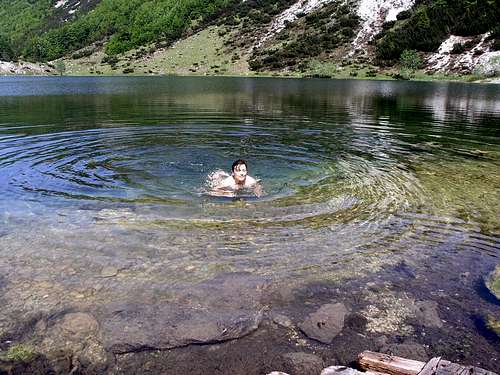 Bathing in lake Sator