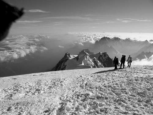 From the summit of the Mont Blanc
