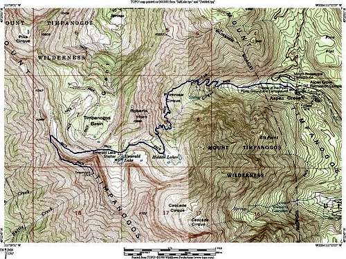USGS route map