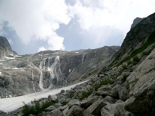 Waterfalls en route from Rifugio Bedole to Rifugio ai Caduti dell'Adamello