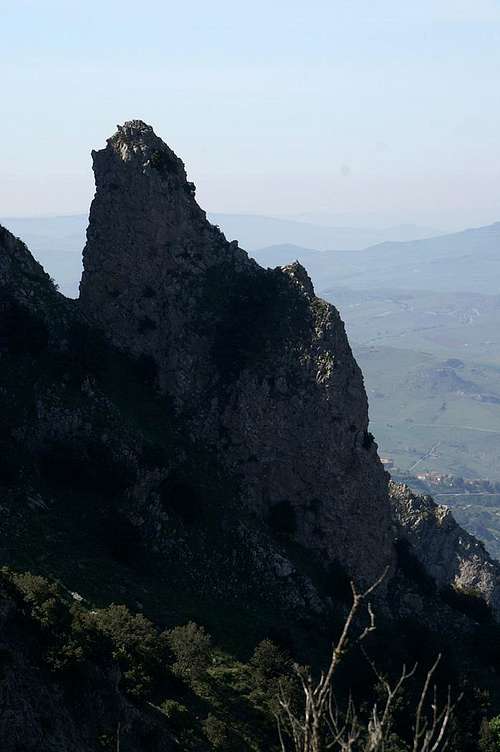 Rock tower west of Monte Scalone