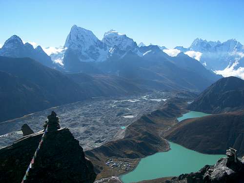 Cholatse,glaciar y lagos de Gokyo,Nepal