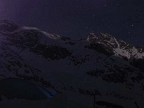 Night on Forno glacier