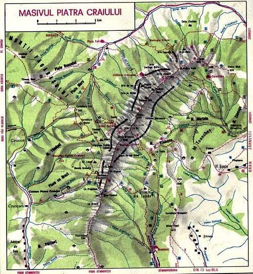 Map of Piatra Craiului...