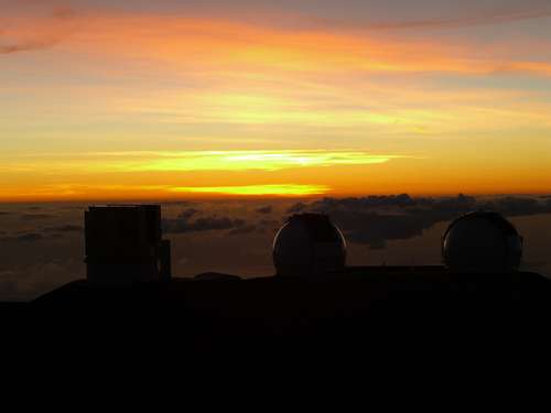 Various telescopes from Mauna Kea summit