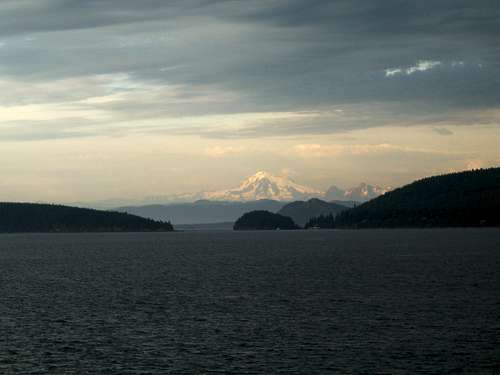 Mt Baker seen from Puget Sound