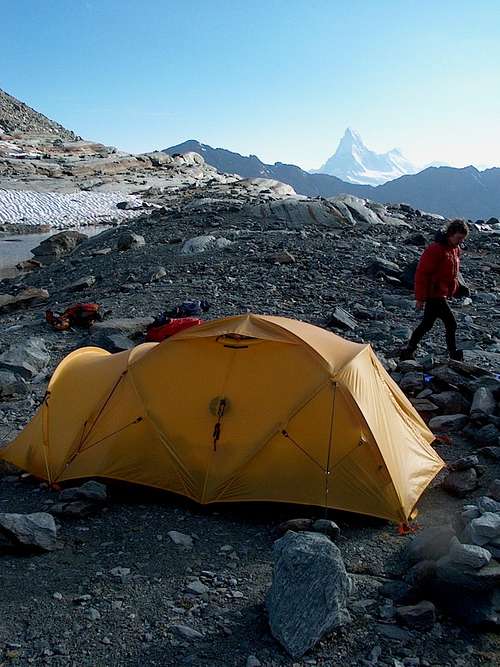 Tent and Matterhorn