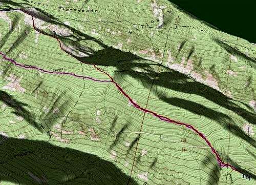 3D Sweeney Peak Route