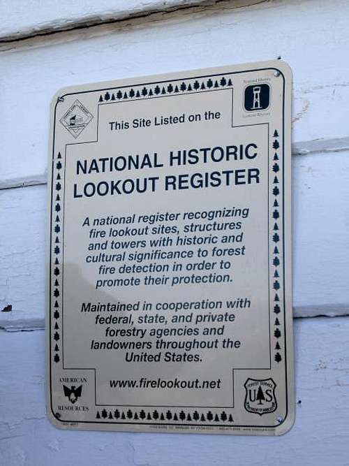 National Historic Register Sign on Tobias Lookout