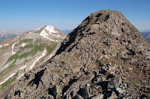 Treasure and Treasury Mountain's summits, Colorado.