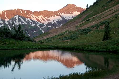 Purple Mountain from Pardaise Divide at dawn. Colorado.