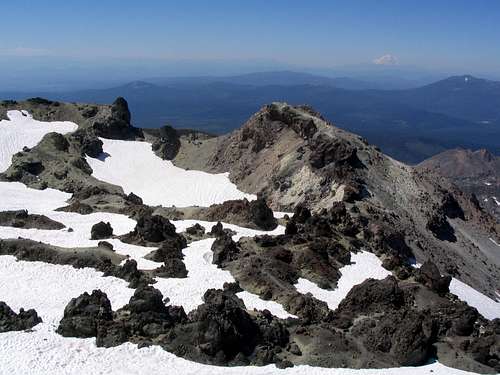 view from Lassen peak summit, Shasta in the background