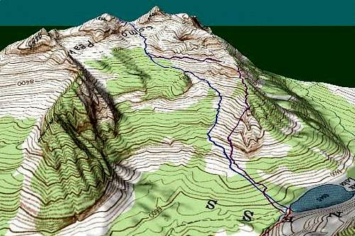 3D Topo of Como Route