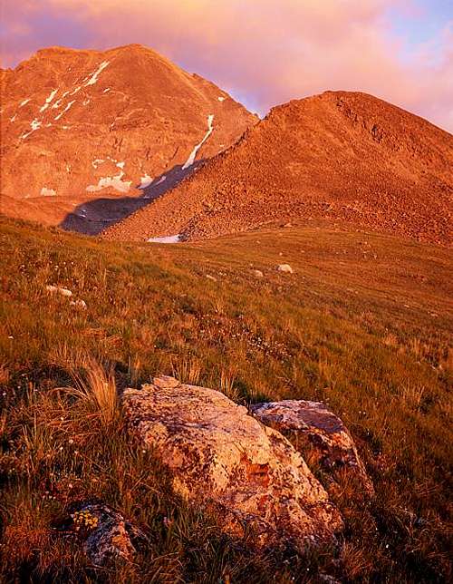 Drift Peak as seen from Gold Hill, above Mayflower Gulch--taken July 22nd, 2006