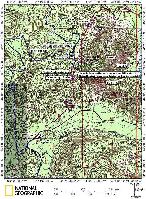 Goat Mountain trail map