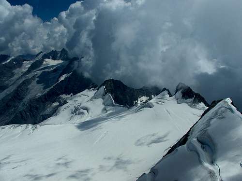 Looking south from Gran Paradiso summit