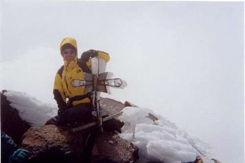 On the summit of Iliniza Norte