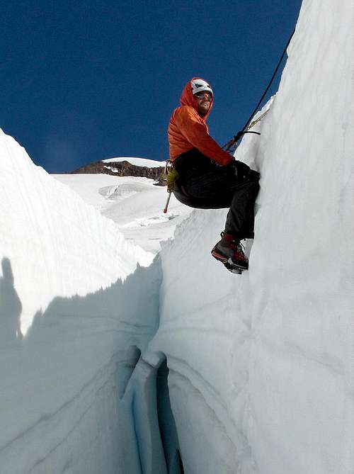 Hanging out in the crevasse
