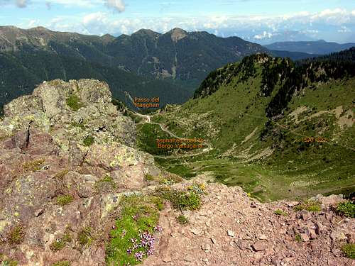 Monte Ziolera: view from Forcella del Frate