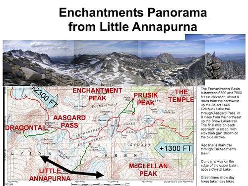 Enchantments Panorama from Little Annapurna