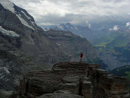 Top of Rotstock, Eiger west flank