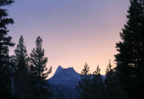 Evening view of Cathedral Peak