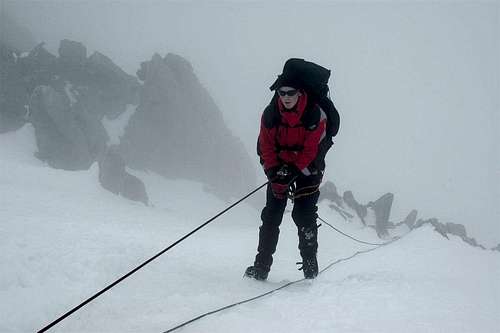 Mt. Blanc 2005 - Descent from Col du Mont Maundit