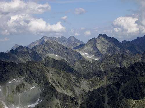Ridges of Tatras from Krivan