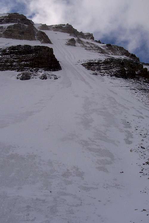 West face route on Mt. Lefroy