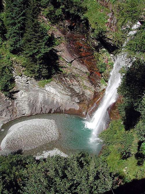 waterfall in Valle Spluga