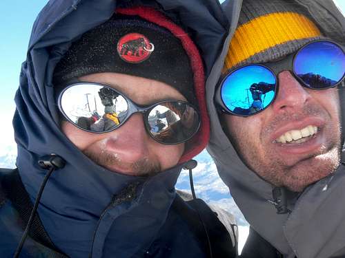 on the top with my friend, Imi