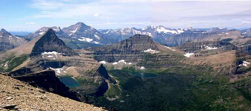 Glacier National Park Rising Wolf Panorama