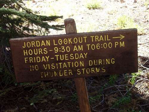 Jordan Lookout Sign