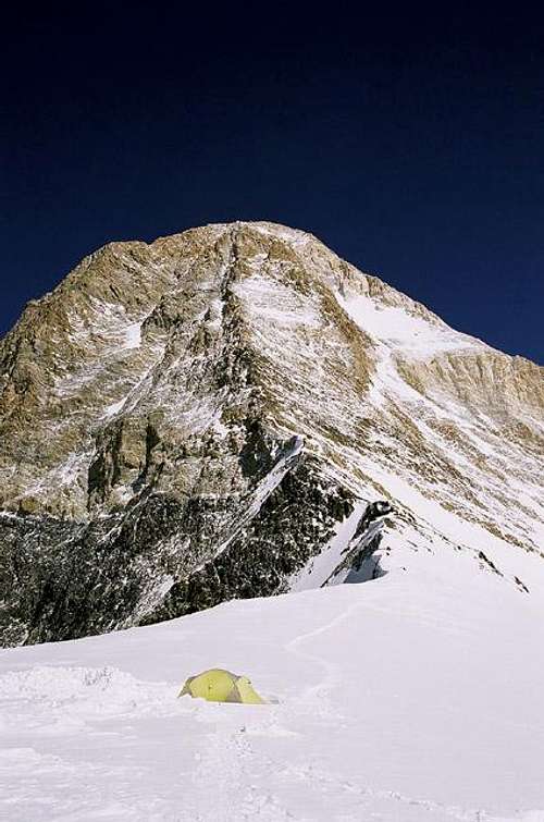 Camp III (5850m) on the Saddle of Khan Tengri