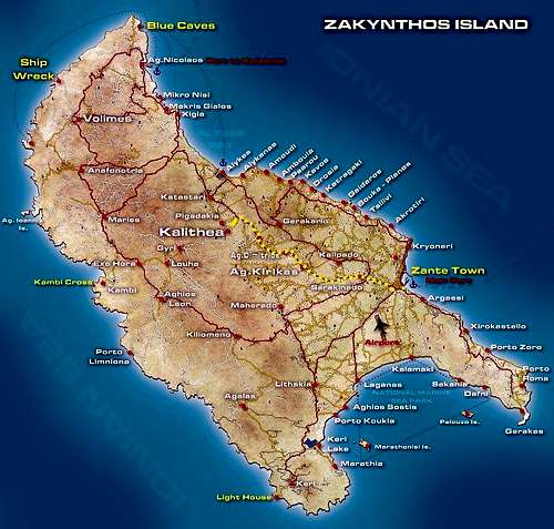Zakynthos Map