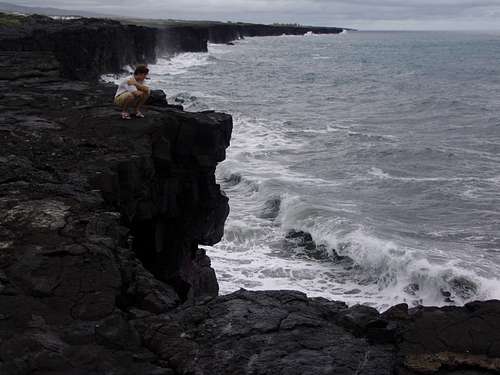 Where the lava meets the sea...