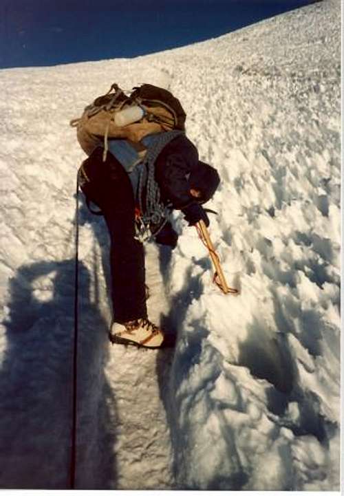 Above Disappointment Cleaver on Mt. Rainier, August 1986
